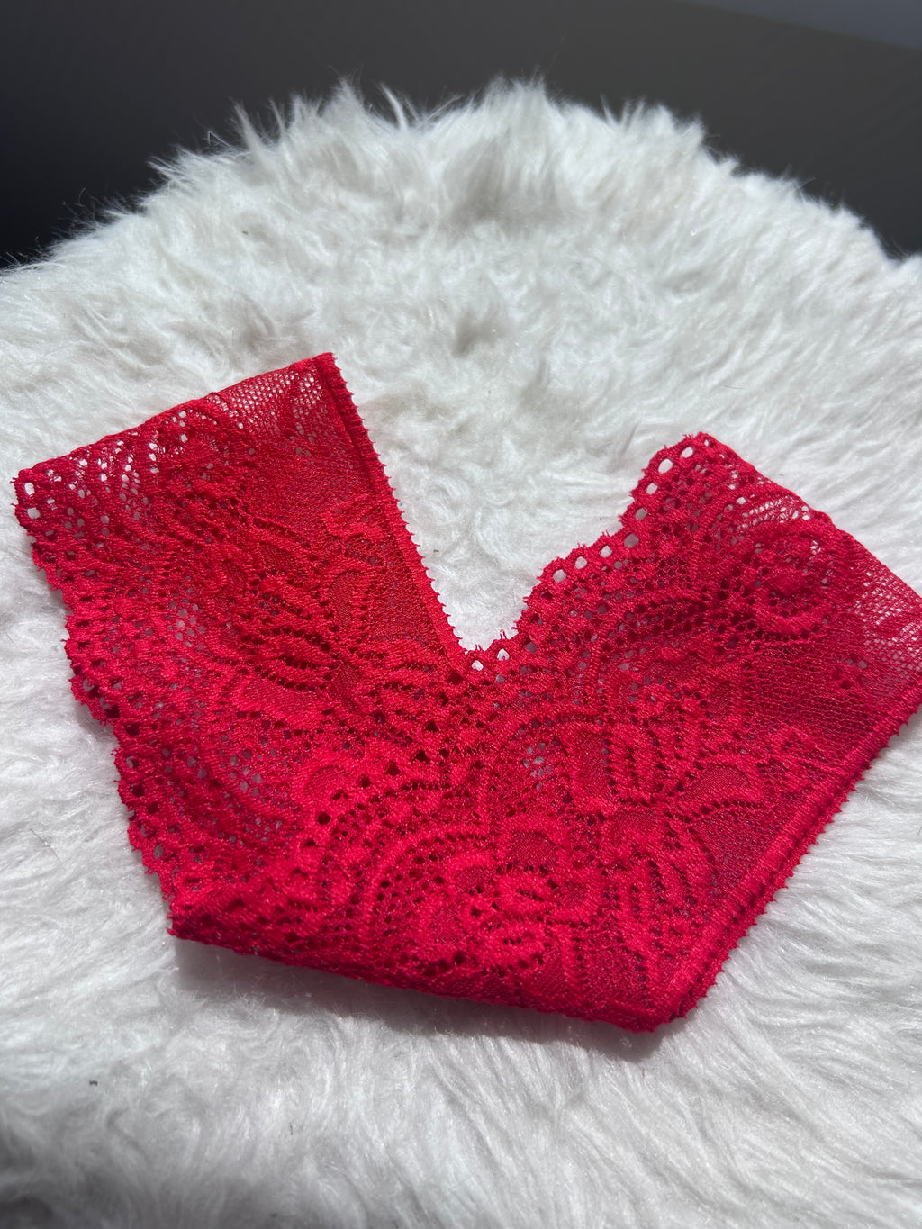 Bandeau dentelle rouge ❤️